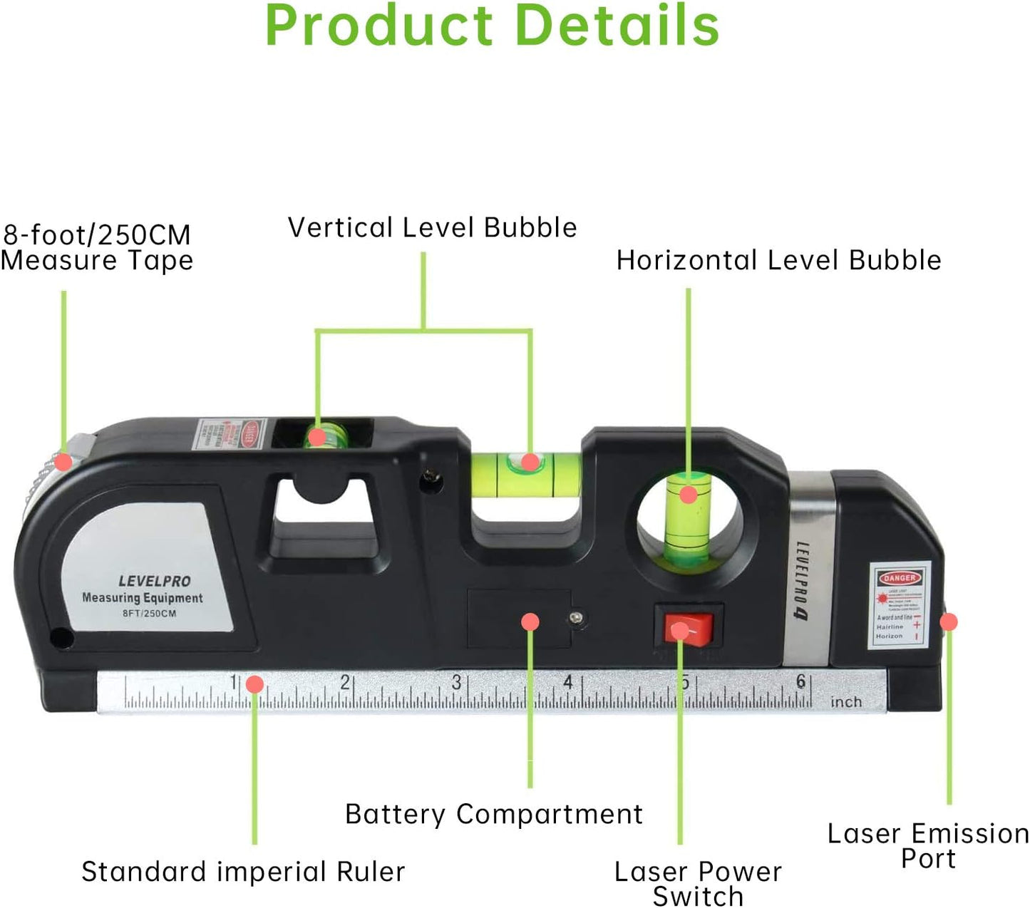 Kit Taladro Eléctrico + Nivel Láser Multifuncional